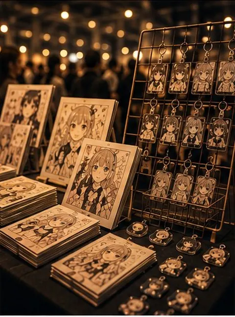 同人誌即売会の物販机